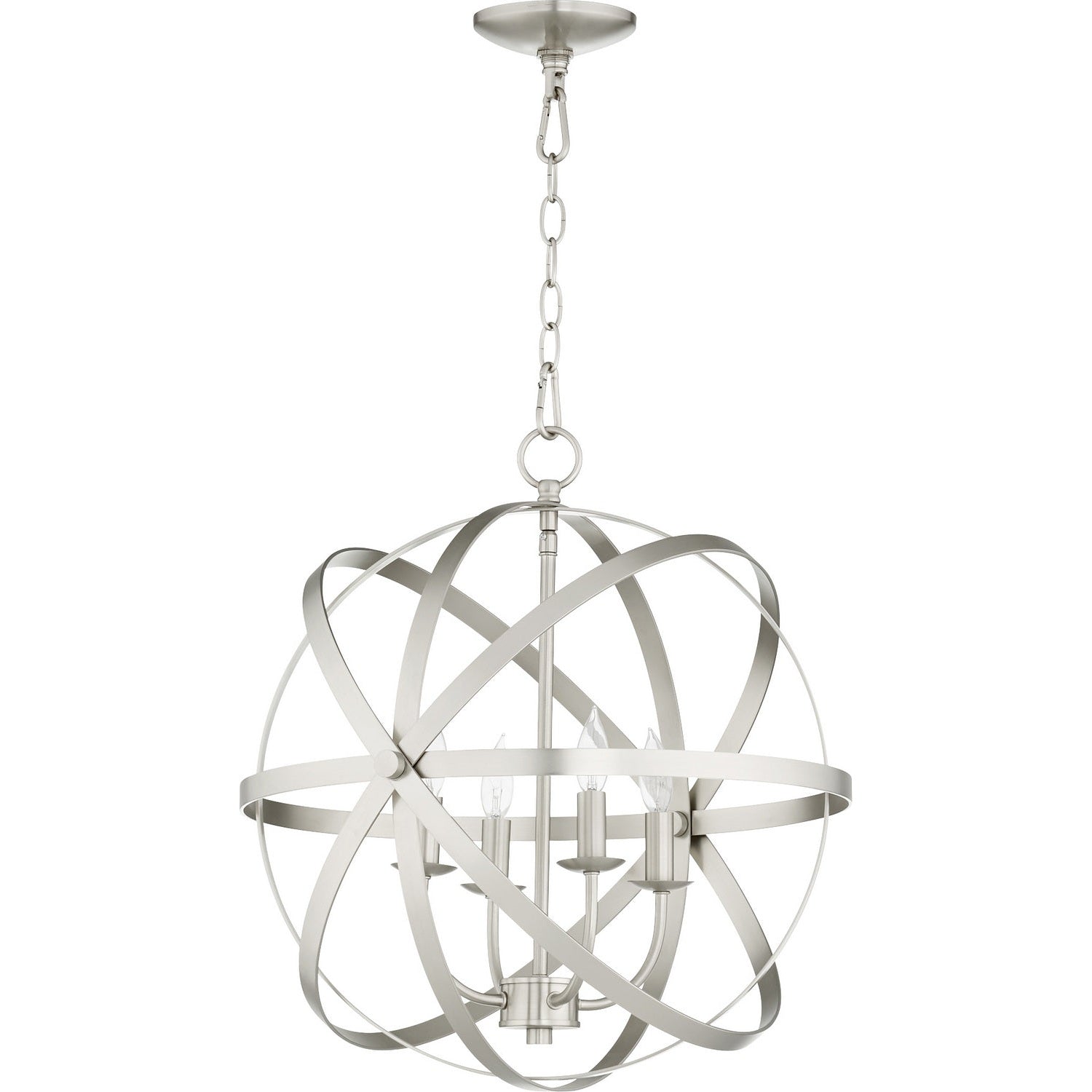 Quorum - 6009-4-65 - Four Light Chandelier - Celeste - Satin Nickel