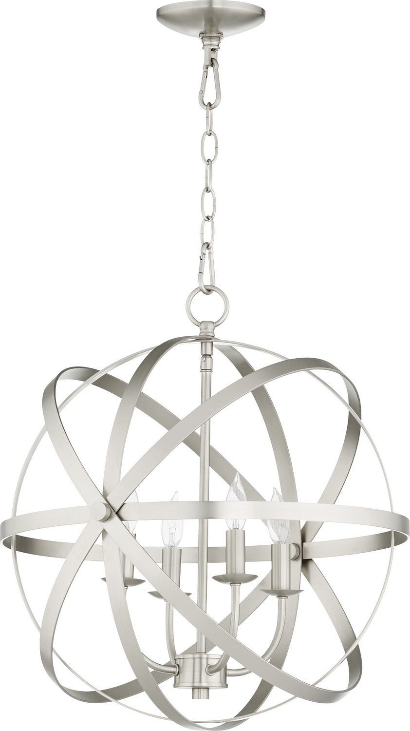 Quorum - 6009-4-65 - Four Light Chandelier - Celeste - Satin Nickel