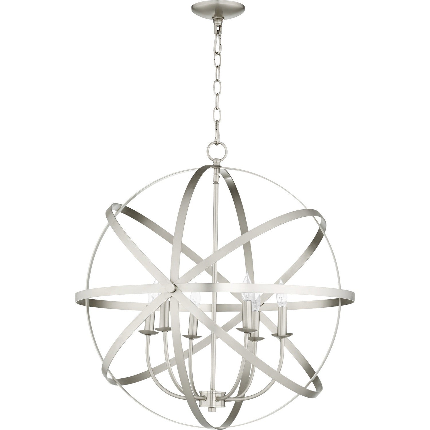 Quorum - 6009-6-65 - Six Light Chandelier - Celeste - Satin Nickel