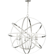 Quorum - 6009-8-62 - Eight Light Chandelier - Celeste - Polished Nickel