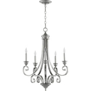 Quorum - 6054-5-64 - Five Light Chandelier - Bryant - Classic Nickel