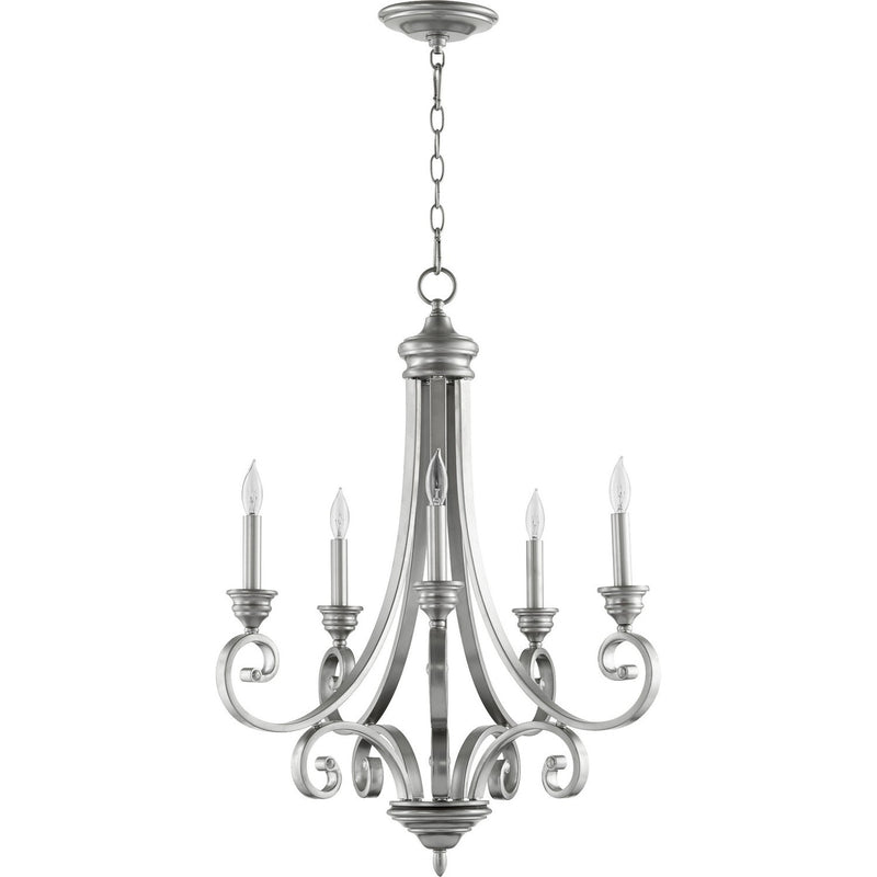 Quorum - 6054-5-64 - Five Light Chandelier - Bryant - Classic Nickel