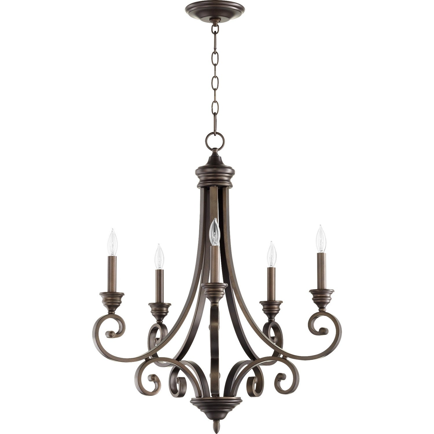 Quorum - 6054-5-86 - Five Light Chandelier - Bryant - Oiled Bronze