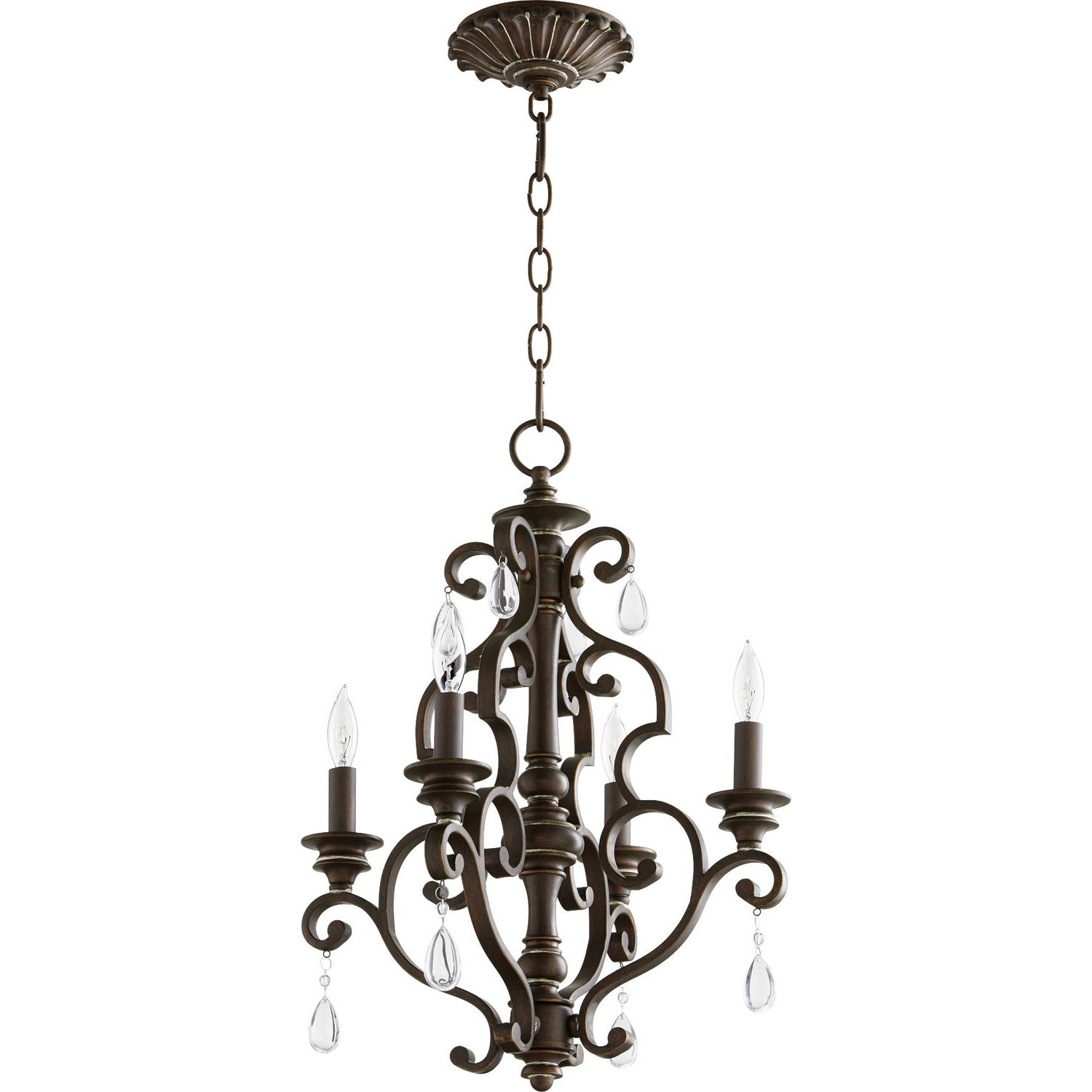 Quorum - 6073-4-39 - Four Light Chandelier - San Miguel - Vintage Copper