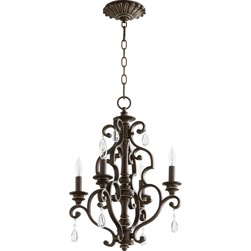 Quorum - 6073-4-39 - Four Light Chandelier - San Miguel - Vintage Copper