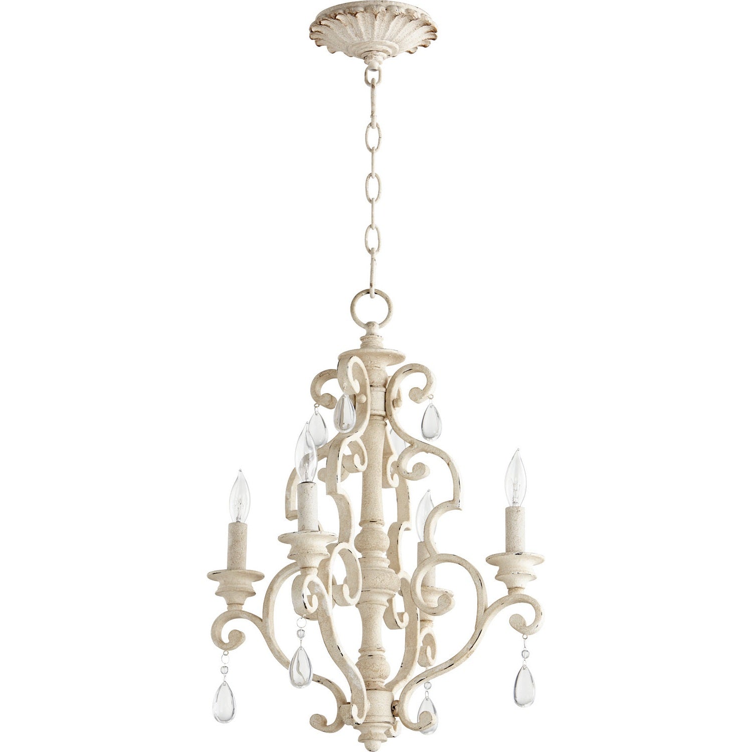 Quorum - 6073-4-70 - Four Light Chandelier - San Miguel - Persian White