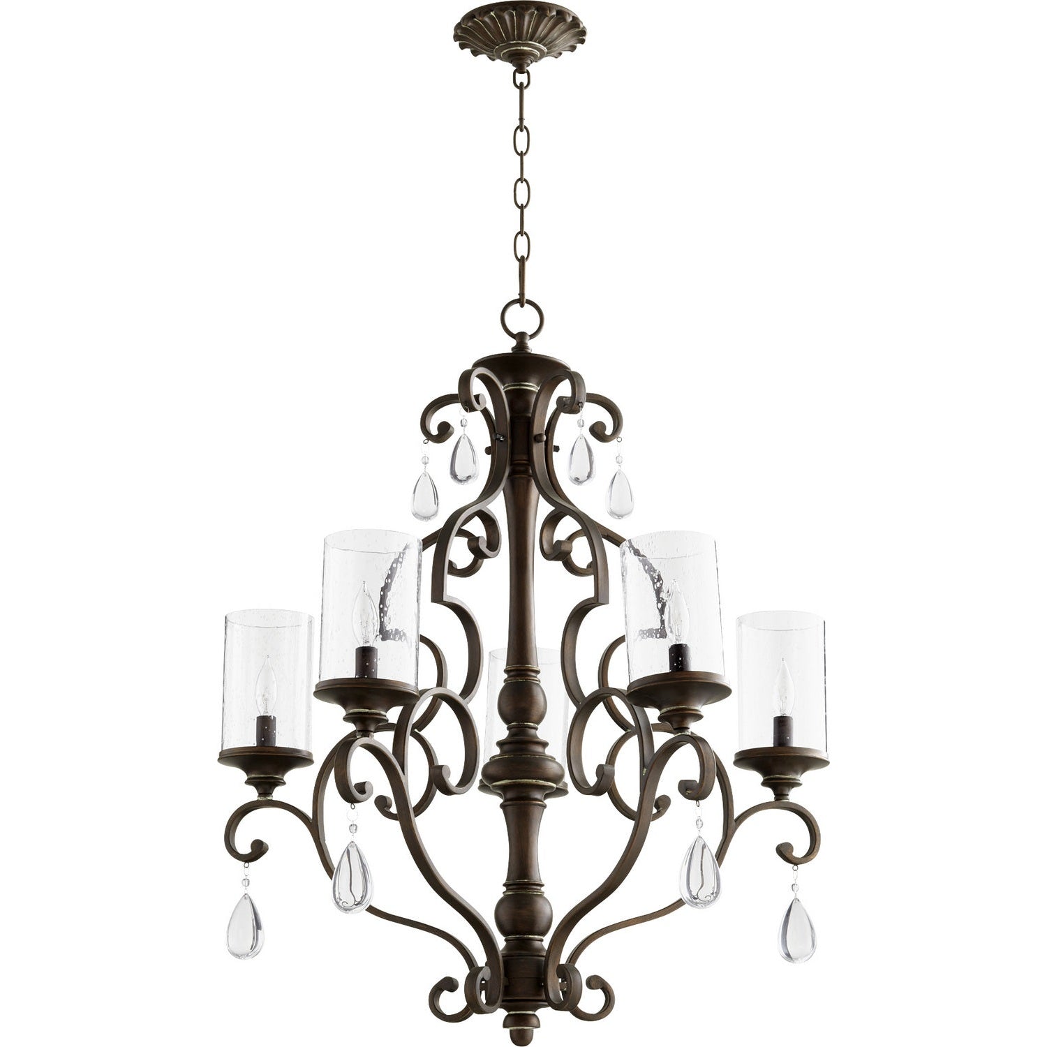 Quorum - 6073-5-39 - Five Light Chandelier - San Miguel - Vintage Copper