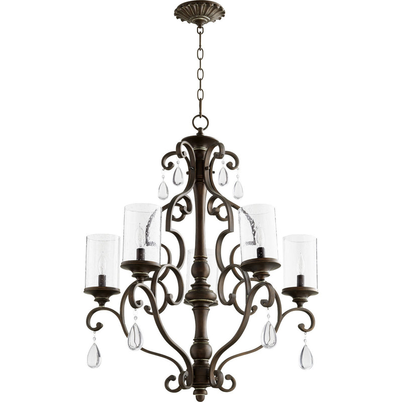 Quorum - 6073-5-39 - Five Light Chandelier - San Miguel - Vintage Copper