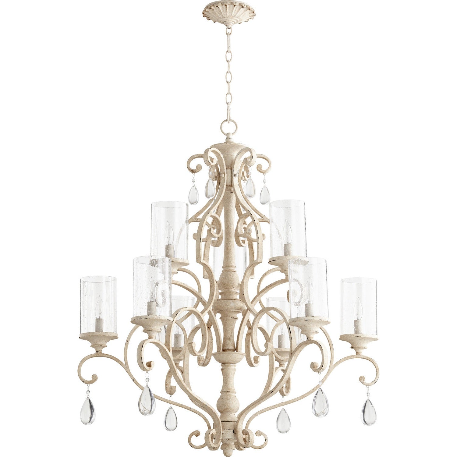 Quorum - 6073-9-70 - Nine Light Chandelier - San Miguel - Persian White