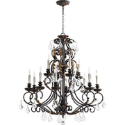 Quorum - 6157-12-44 - 12 Light Chandelier - Rio Salado - Toasted Sienna With Mystic Silver