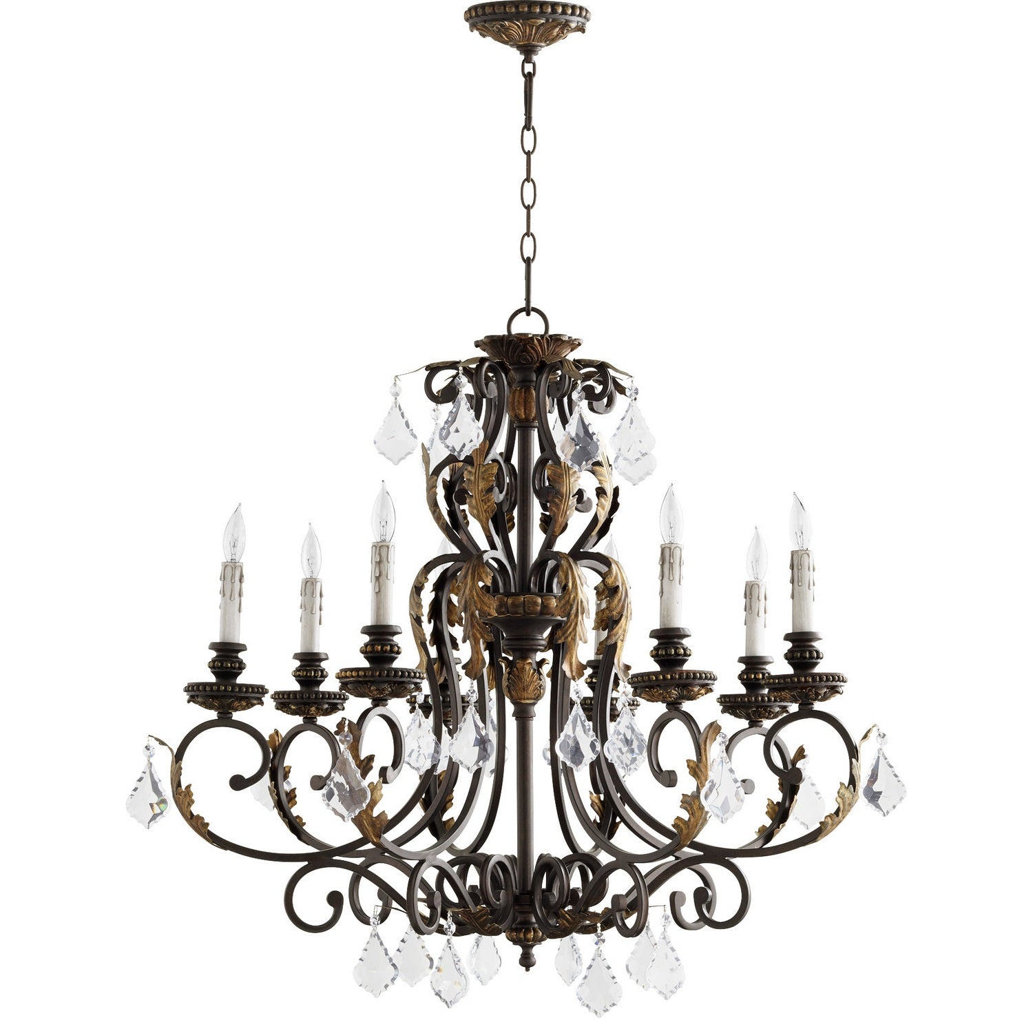 Quorum - 6157-8-44 - Eight Light Chandelier - Rio Salado - Toasted Sienna With Mystic Silver