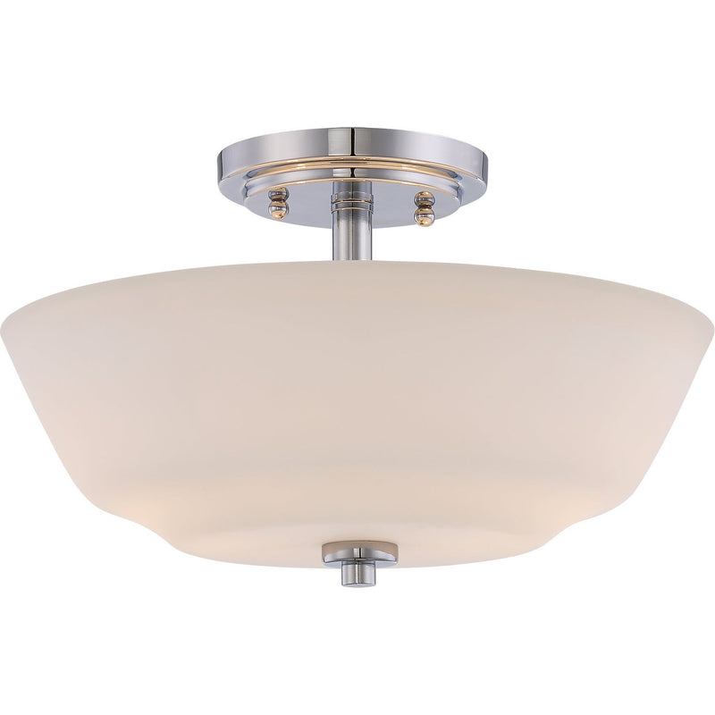 Nuvo Lighting - 60-5806 - Two Light Semi Flush Mount - Willow - Polished Nickel