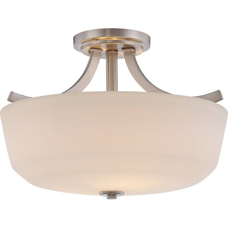 Nuvo Lighting - 60-5826 - Two Light Semi Flush Mount - Laguna - Brushed Nickel