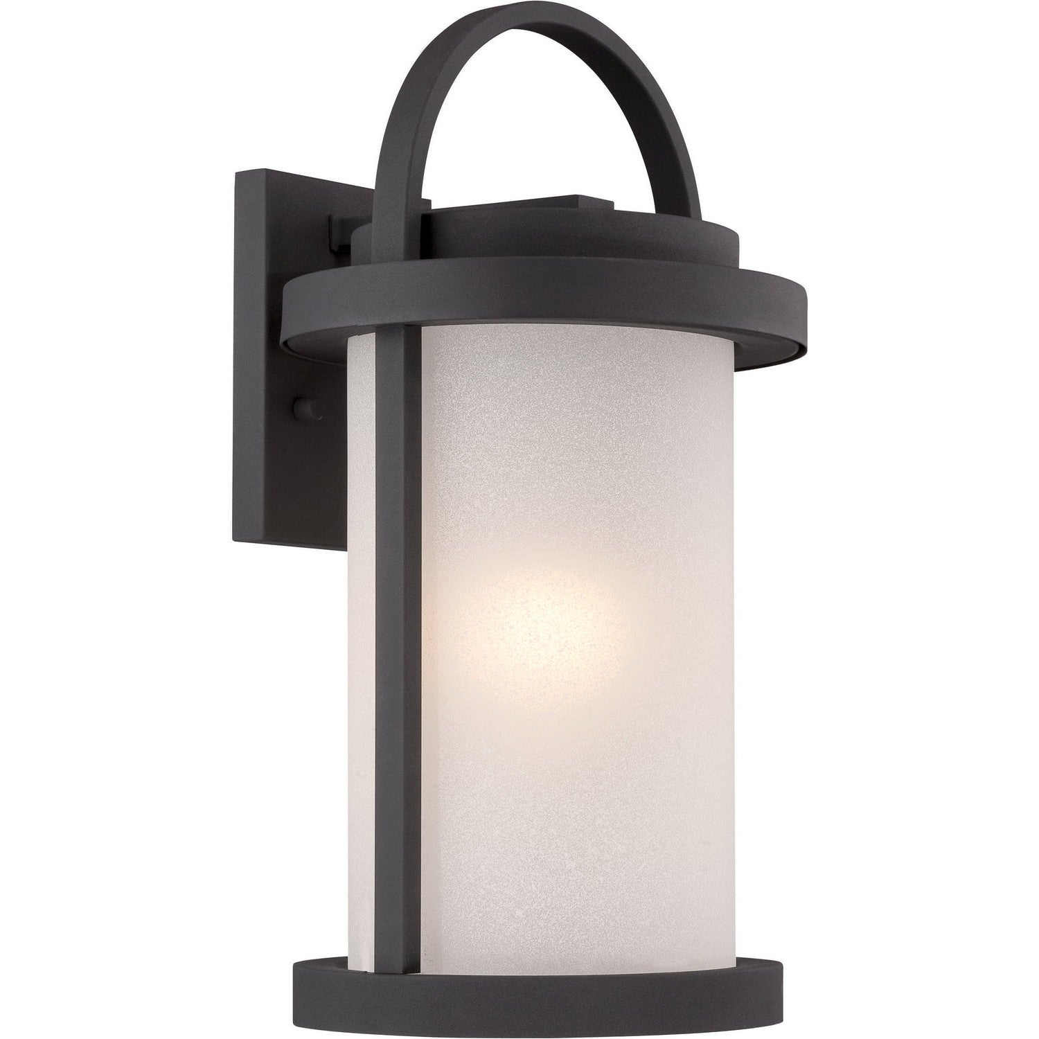 Nuvo Lighting - 62-652 - LED Wall Sconce - Willis - Textured Black / Antique White Glass