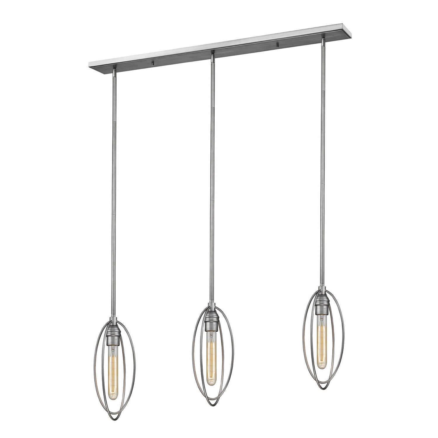 Z-Lite - 3000-3B-OS - Three Light Linear Chandelier - Persis - Old Silver