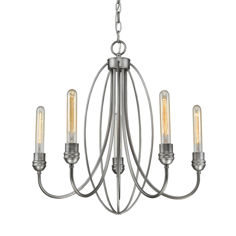 Z-Lite - 3000-5OS - Five Light Chandelier - Persis - Old Silver
