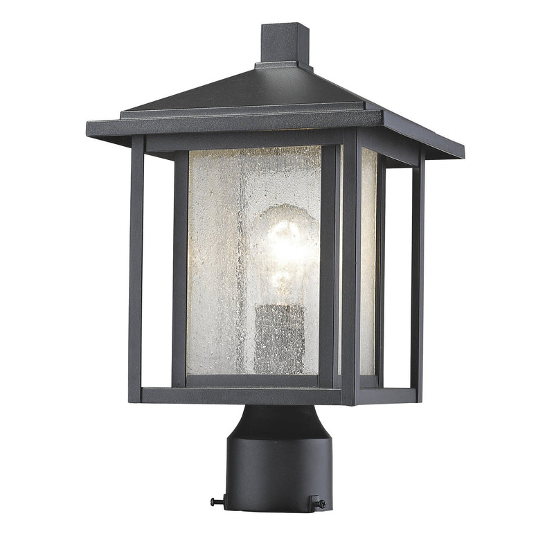 Z-Lite - 554PHM-BK - One Light Outdoor Post Mount Fixture - Aspen - Black