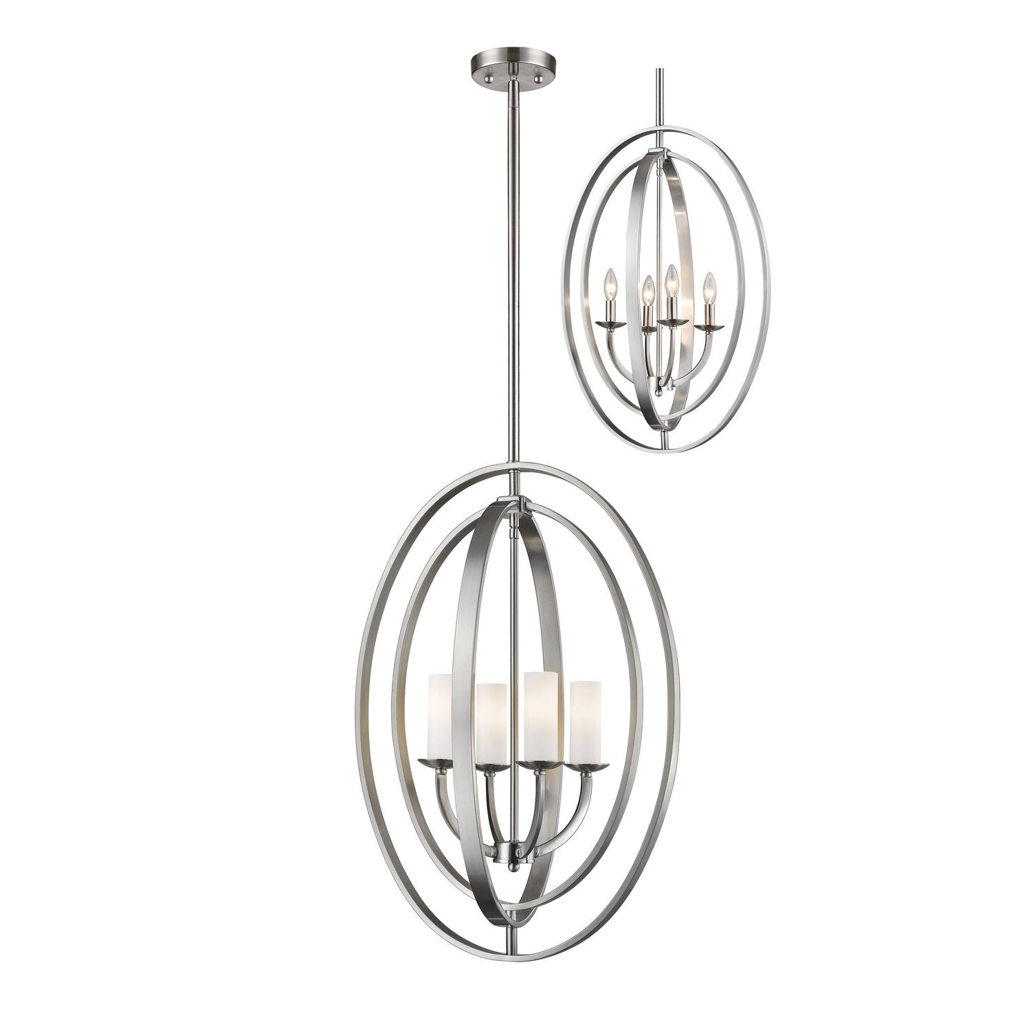 Z-Lite - 6004-4L-BN - Four Light Chandelier - Ashling - Brushed Nickel