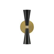 Kalco - 310422BVB - LED Wall Sconce - Milo - Black and Vintage Brass