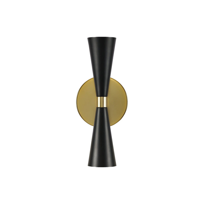 Kalco - 310422BVB - LED Wall Sconce - Milo - Black and Vintage Brass
