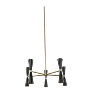 Kalco - 310470BVB - LED Chandelier - Milo - Black and Vintage Brass