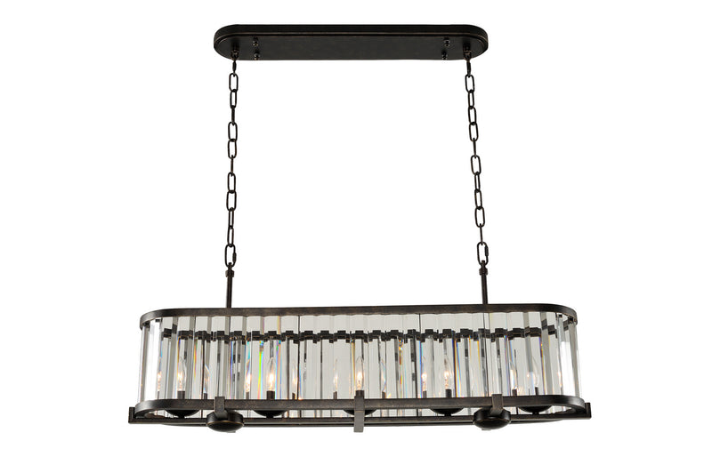 Kalco - 314254SB - Five Light Island Pendant - Essex - Sienna Bronze