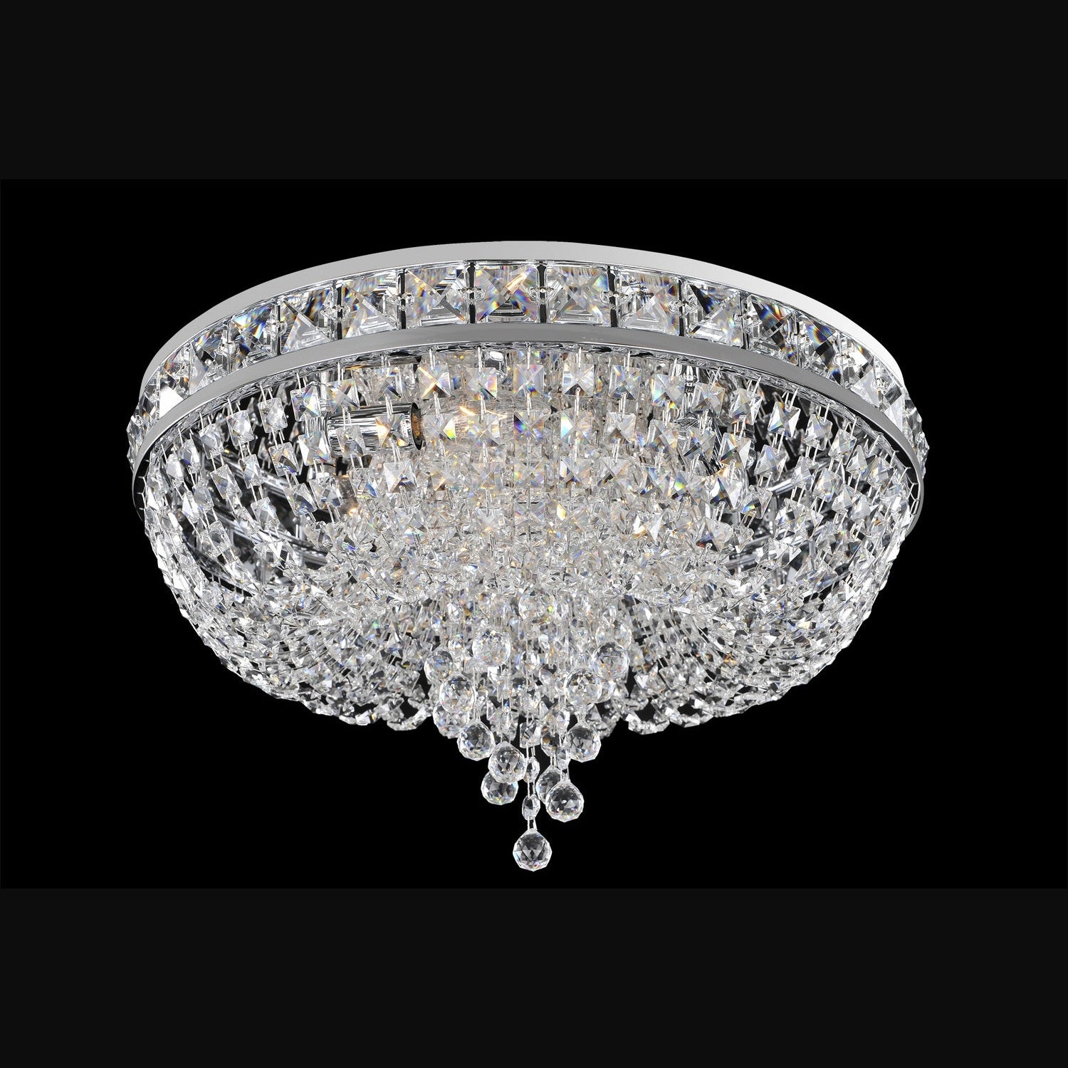 Allegri - 027340-010-FR001 - Four Light Flush Mount - Cascata - Chrome