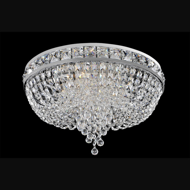 Allegri - 027340-010-FR001 - Four Light Flush Mount - Cascata - Chrome