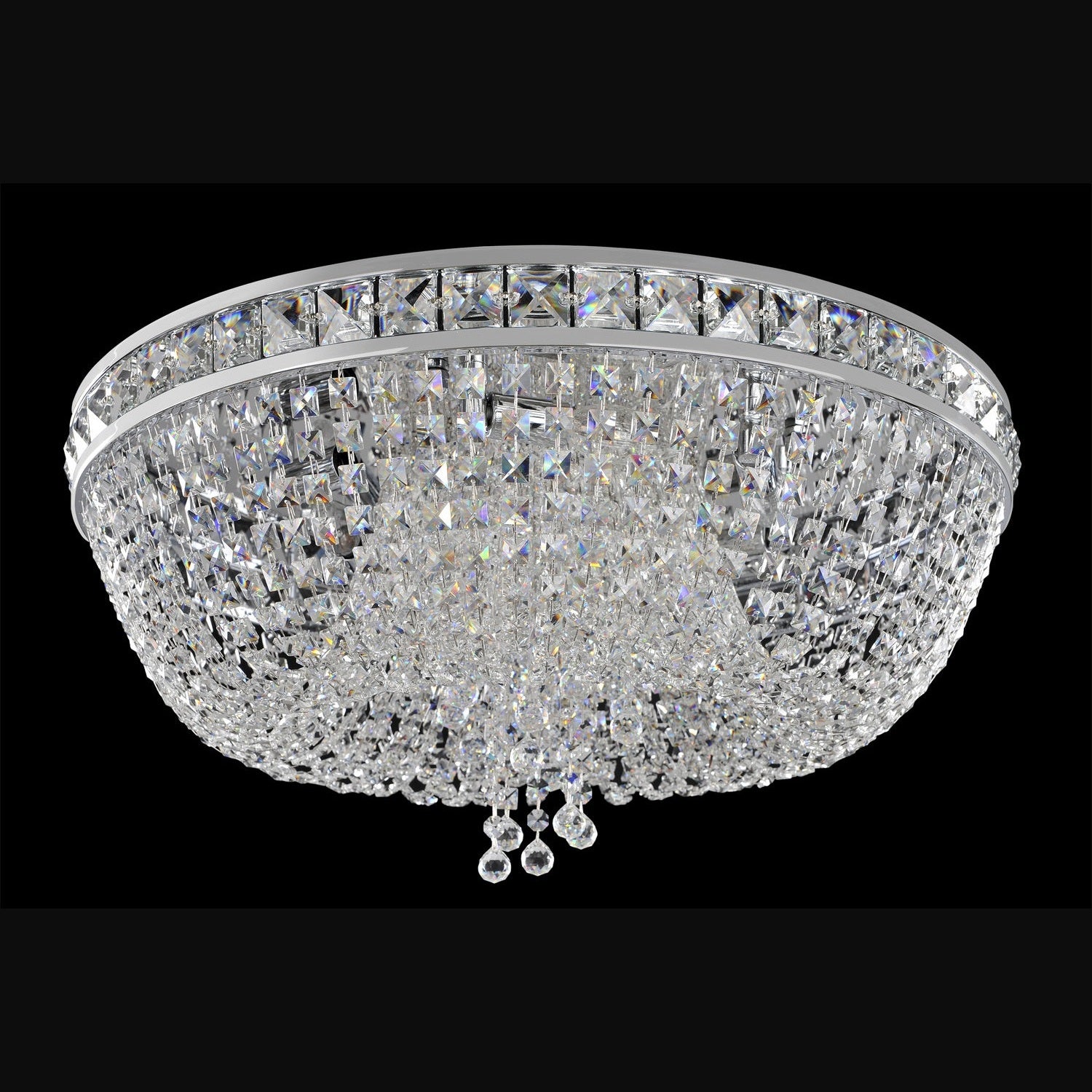 Allegri - 027341-010-FR001 - Six Light Flush Mount - Cascata - Chrome