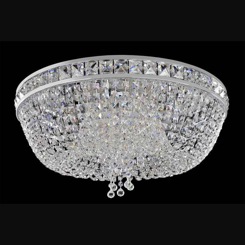 Allegri - 027341-010-FR001 - Six Light Flush Mount - Cascata - Chrome