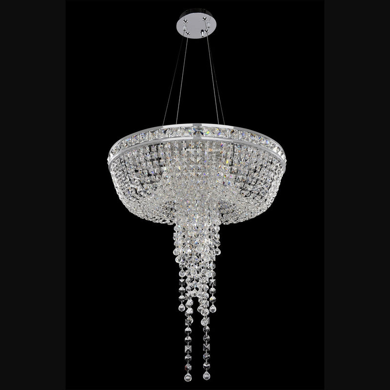 Allegri - 027351-010-FR001 - Six Light Convertible Pendant - Flush Mount - Cascata - Chrome