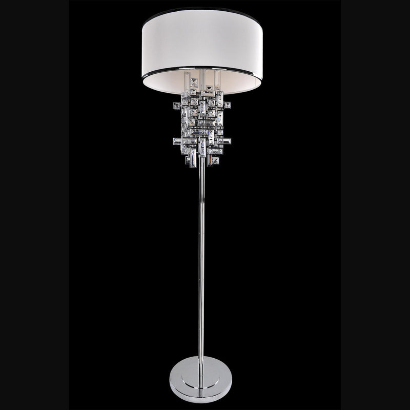 Allegri - 027601-010-FR001 - Three Light Floor Lamp - Vermeer - Chrome
