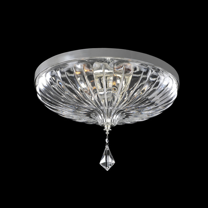 Allegri - 028542-017-FR001 - Four Light Flush Mount - Orecchini - Two Tone Silver