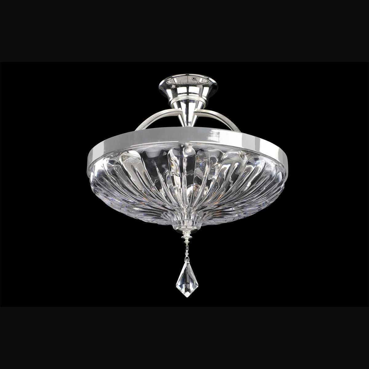 Allegri - 028544-017-FR001 - Three Light Semi Flush Mount - Orecchini - Two Tone Silver