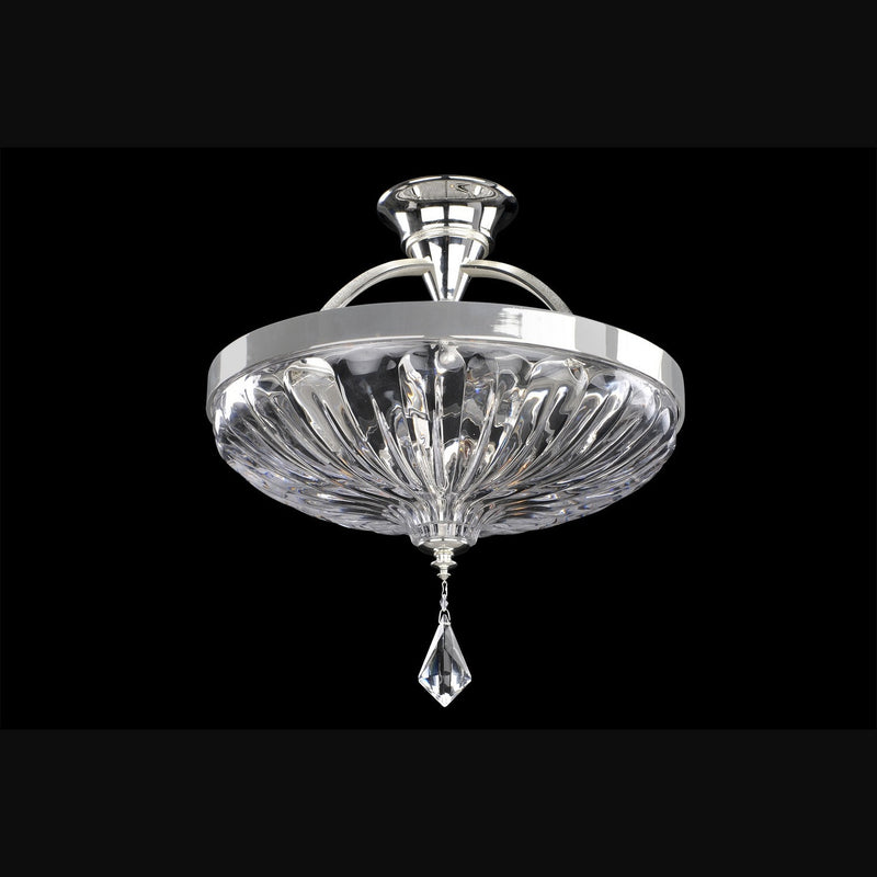 Allegri - 028544-017-FR001 - Three Light Semi Flush Mount - Orecchini - Two Tone Silver