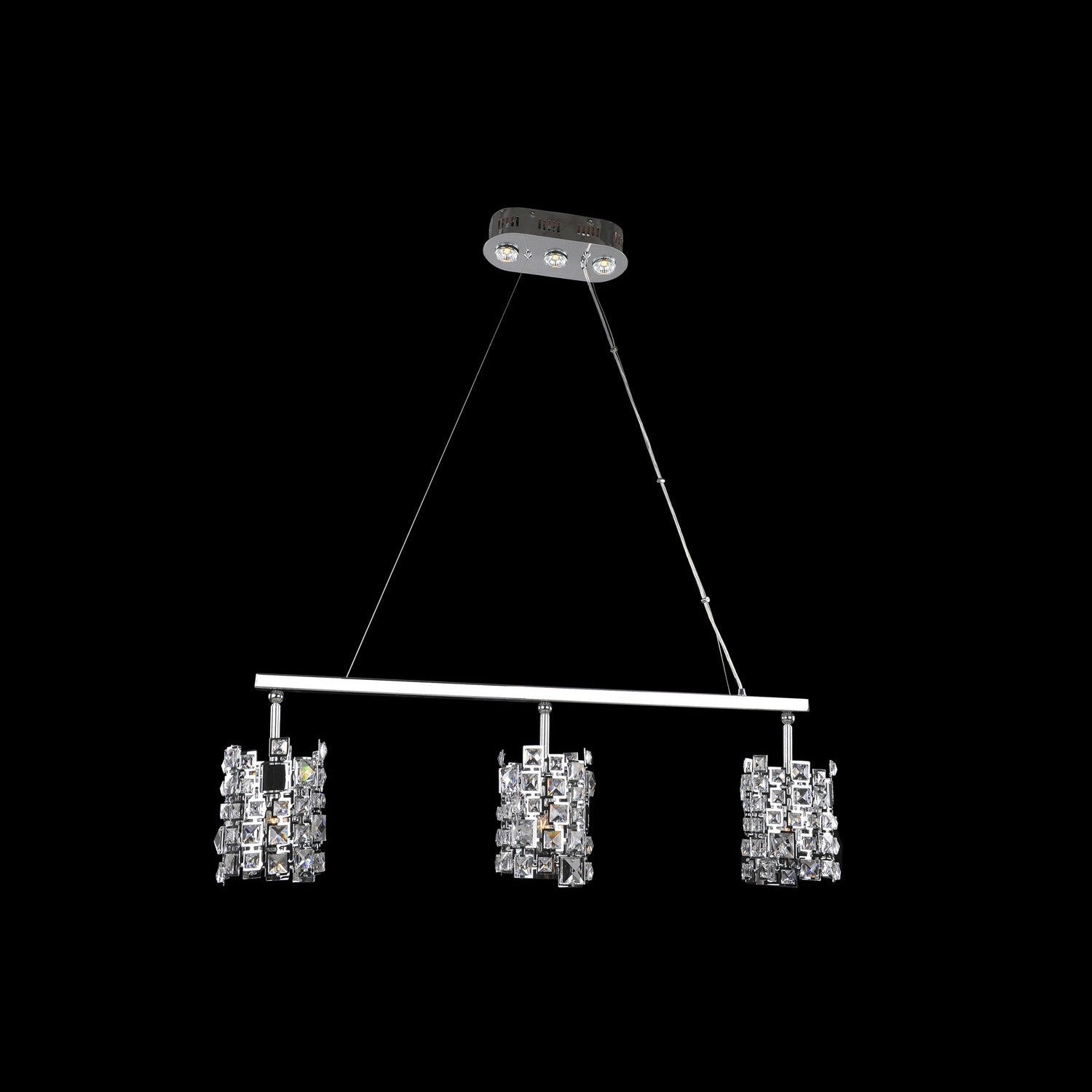 Allegri - 028951-010-FR001 - Three Light Island Pendant - Dolo - Chrome