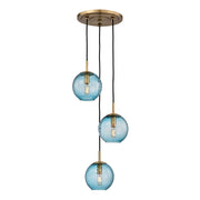 Hudson Valley - 2033-AGB-BL - Three Light Chandelier - Rousseau - Aged Brass
