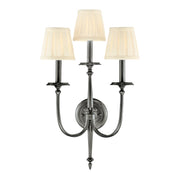 Hudson Valley - 5203-AN - Three Light Wall Sconce - Jefferson - Antique Nickel