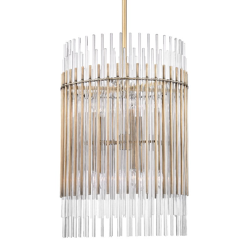 Hudson Valley - 6320-AGB - Ten Light Chandelier - Wallis - Aged Brass