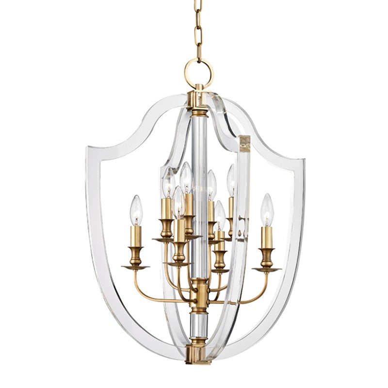 Hudson Valley - 6520-AGB - Eight Light Lantern - Arietta - Aged Brass