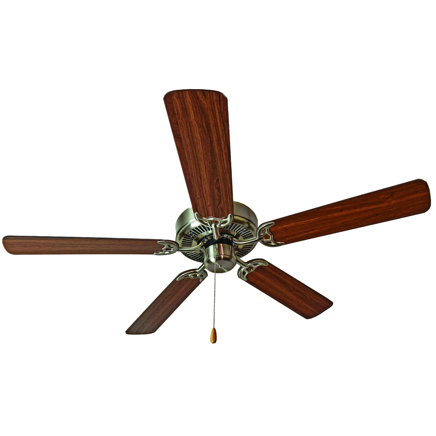 Maxim - 89905SNWP - 52"Ceiling Fan - Basic-Max - Satin Nickel / Walnut / Pecan