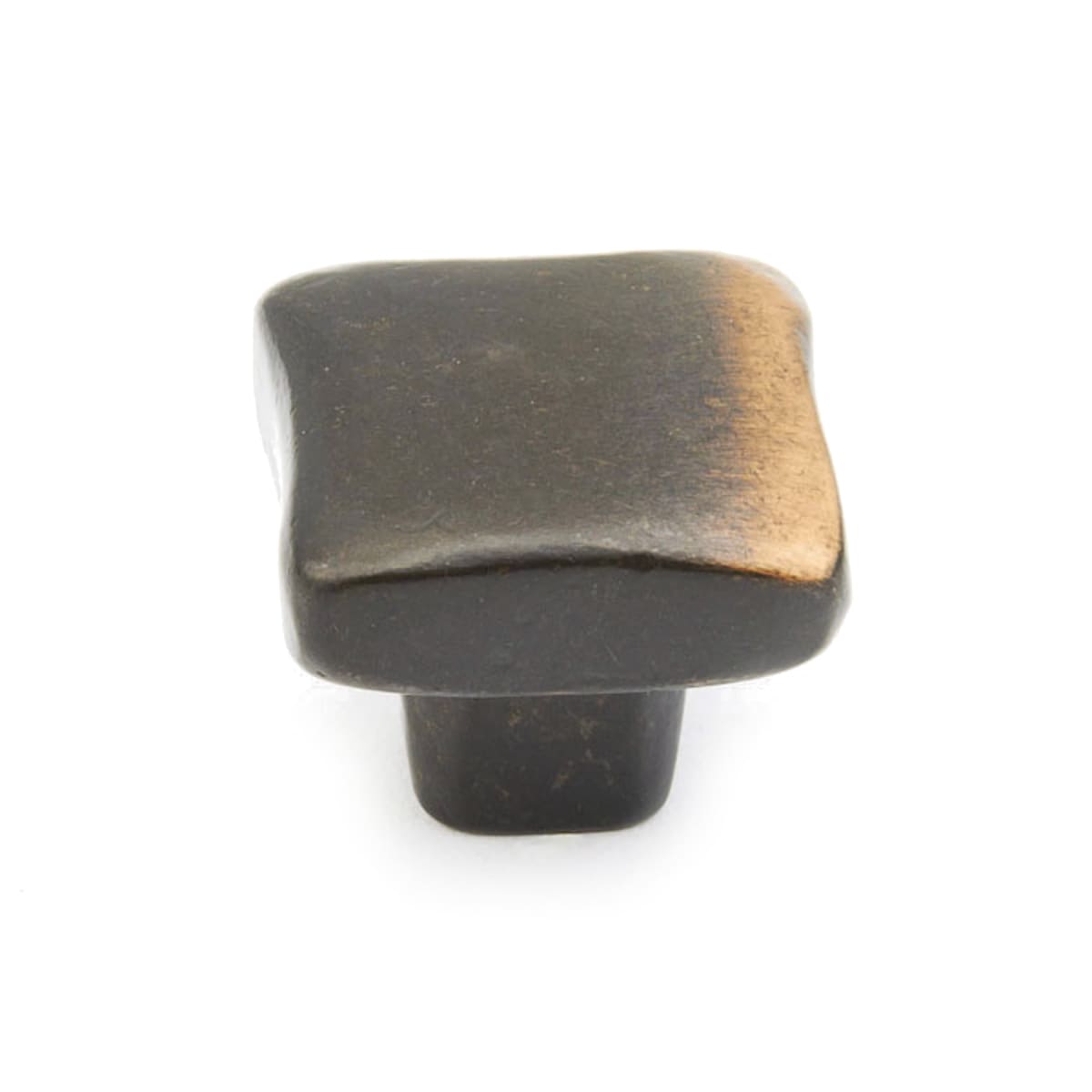 Vinci 1" Rustic Luxury Solid Cast Bronze Square Cabinet Knob / Drawer Knob  - Made in Italy