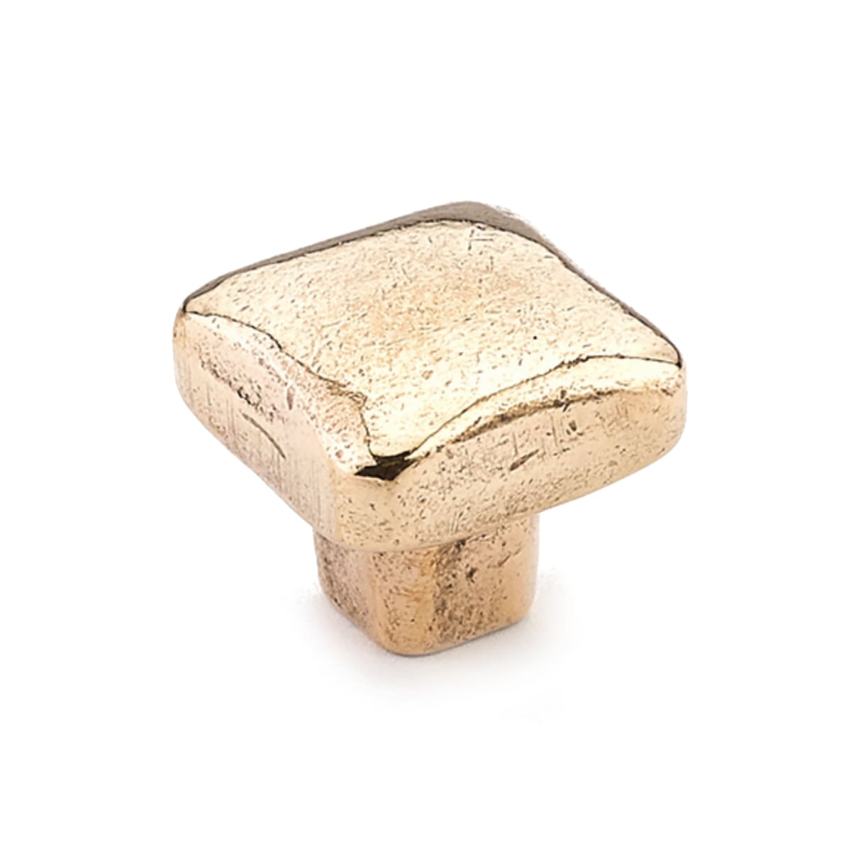 Schaub and Company - 765-NB - Vinci 1" Rustic Luxury Solid Cast Bronze Square Cabinet Knob / Drawer Knob  - Made in Italy in Natural Bronze