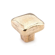 Schaub and Company - 765-NB - Vinci 1" Rustic Luxury Solid Cast Bronze Square Cabinet Knob / Drawer Knob  - Made in Italy in Natural Bronze
