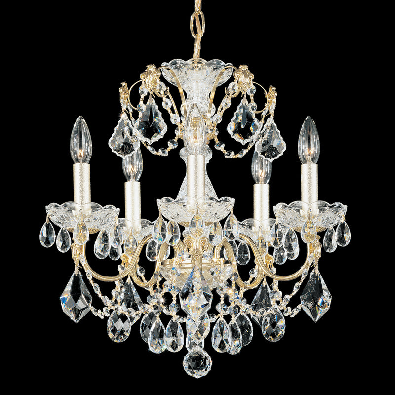Schonbek - 1704-40 - Five Light Chandelier - Century - Polished Silver