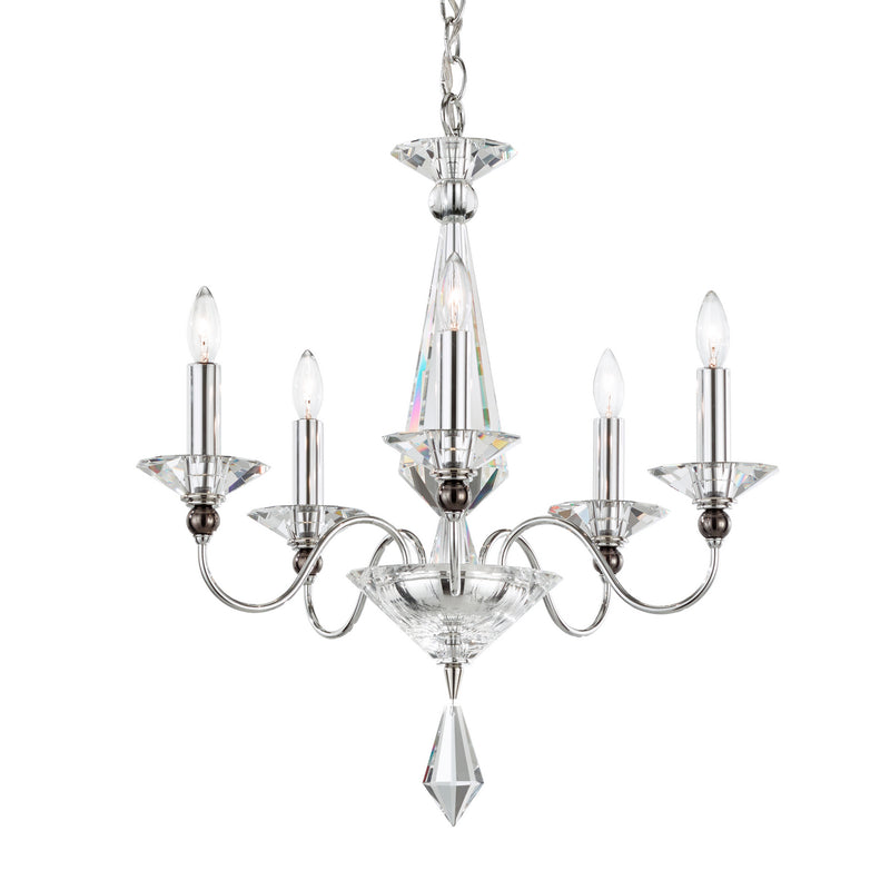 Schonbek - 9675-40CL - Five Light Chandelier - Jasmine - Polished Silver