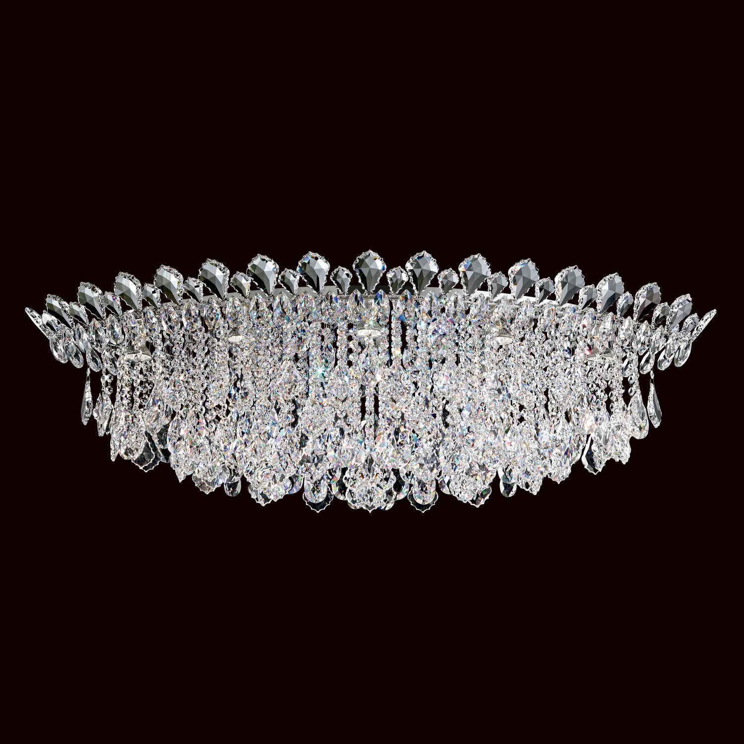 Schonbek - TR4801N-401H - Eight Light Flush Mount - Trilliane Strands - Polished Stainless Steel