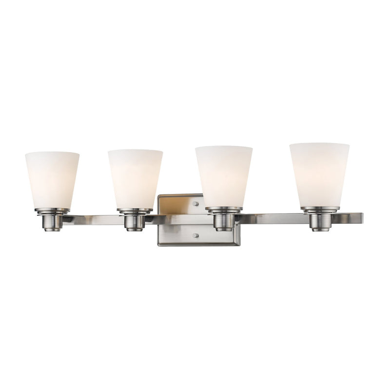 Z-Lite - 7001-4V-BN - Four Light Vanity - Kayla - Brushed Nickel