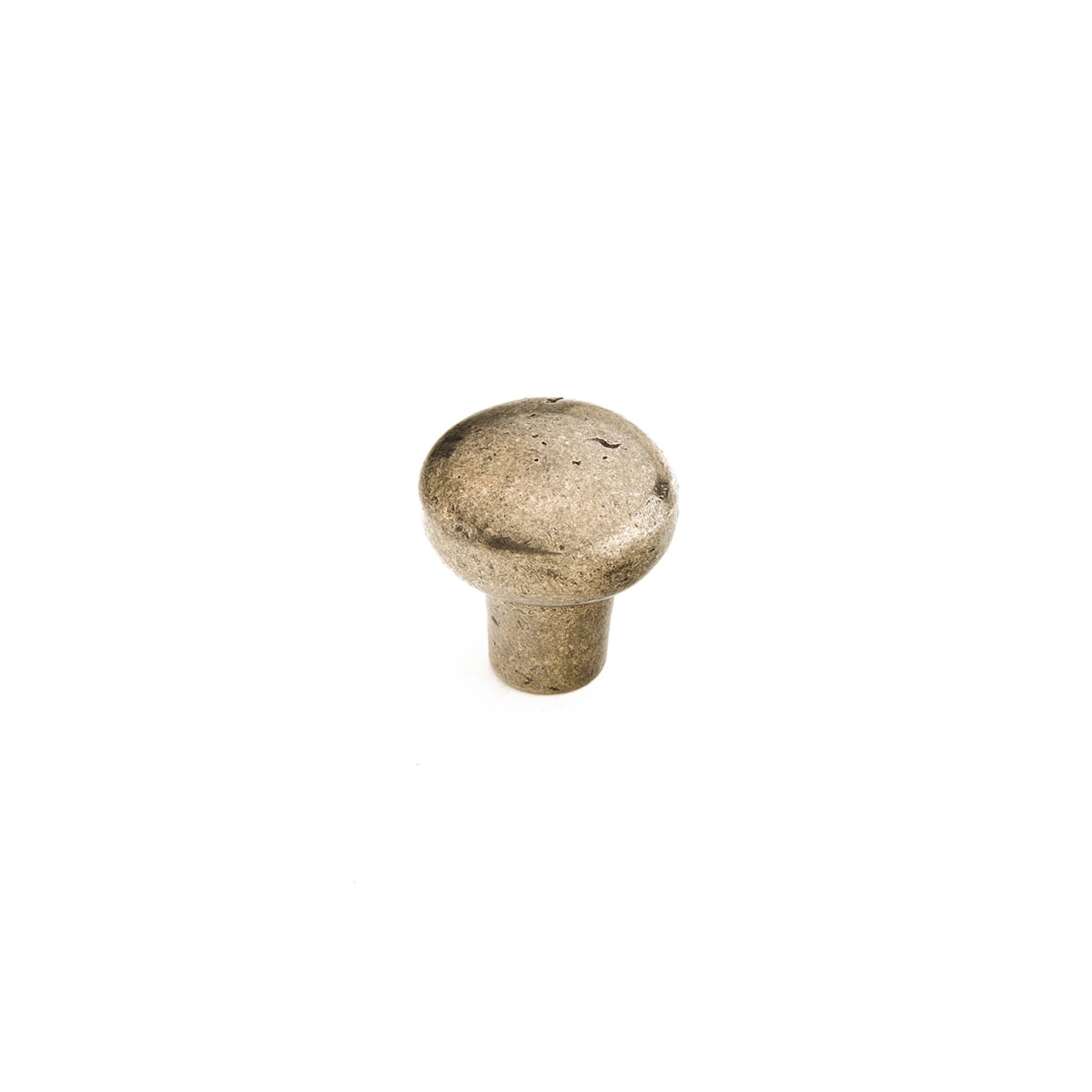 Mountain 1-1/4" Rustic Aged Round Solid Bronze Cabinet Knob - Made in Italy