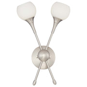 George Kovacs - P1802-084 - Two Light Wall Sconce - Pontil - Brushed Nickel